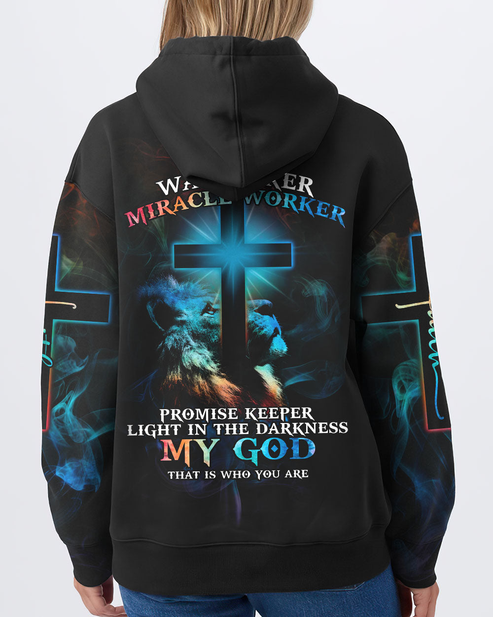 Way Maker Miracle Worker Lion Cross Light Colorful Women's All Over Print Shirt - Tltm2406235