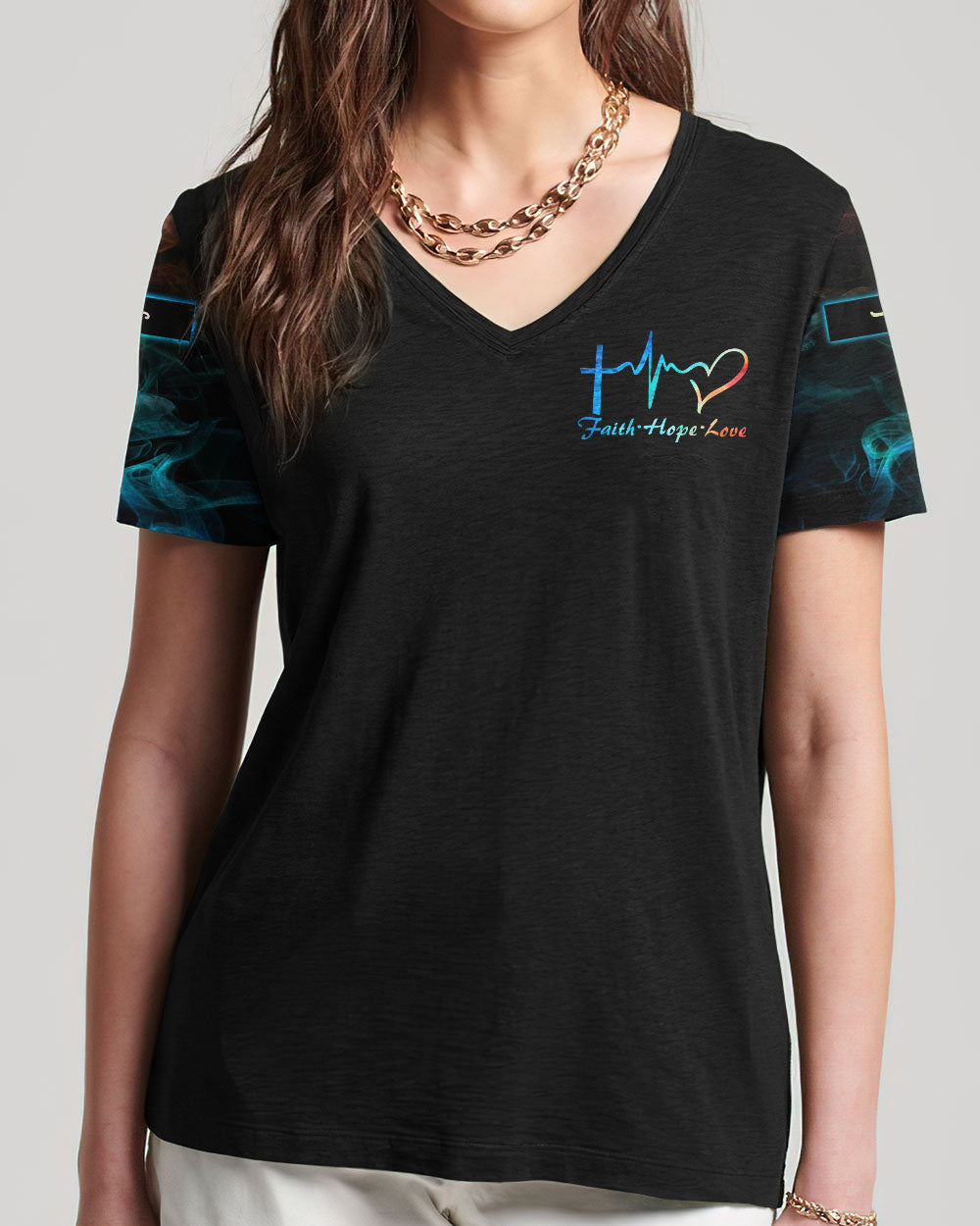 Way Maker Miracle Worker Lion Cross Light Colorful Women's All Over Print Shirt - Tltm2406235