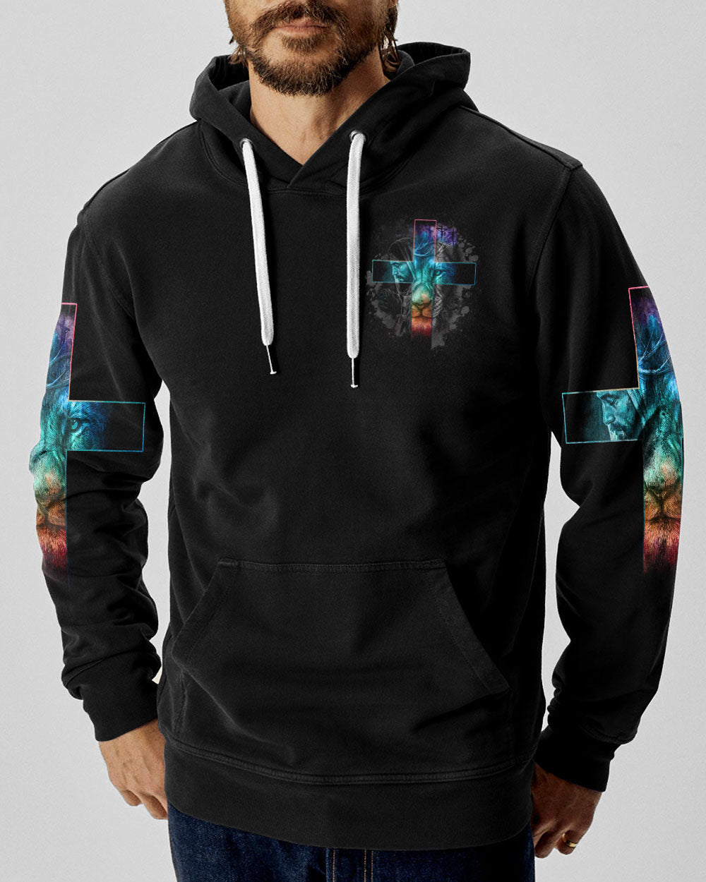 Jesus Born As A Baby Lion Cross Men's All Over Print Shirt - Tltm2406236