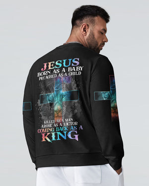 Jesus Born As A Baby Lion Cross Men's All Over Print Shirt - Tltm2406236