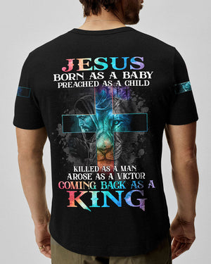 Jesus Born As A Baby Lion Cross Men's All Over Print Shirt - Tltm2406236