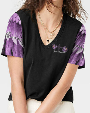 Faith Butterfly Purple Rose Women's All Over Print Shirt - Tltm2406234