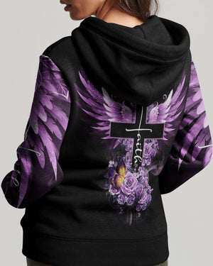 Faith Butterfly Purple Rose Women's All Over Print Shirt - Tltm2406234