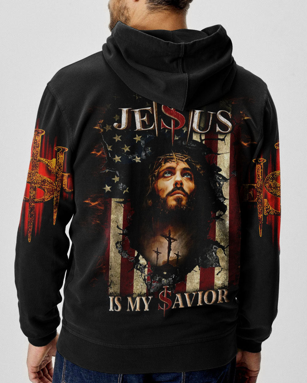 Jesus Is My Savior Crack Flag Men's All Over Print Shirt - Tltw260423