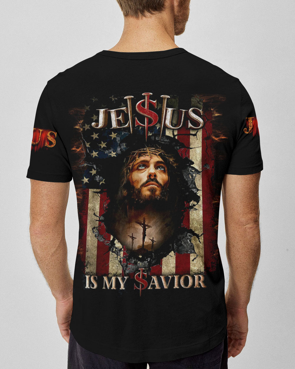 Jesus Is My Savior Crack Flag Men's All Over Print Shirt - Tltw260423
