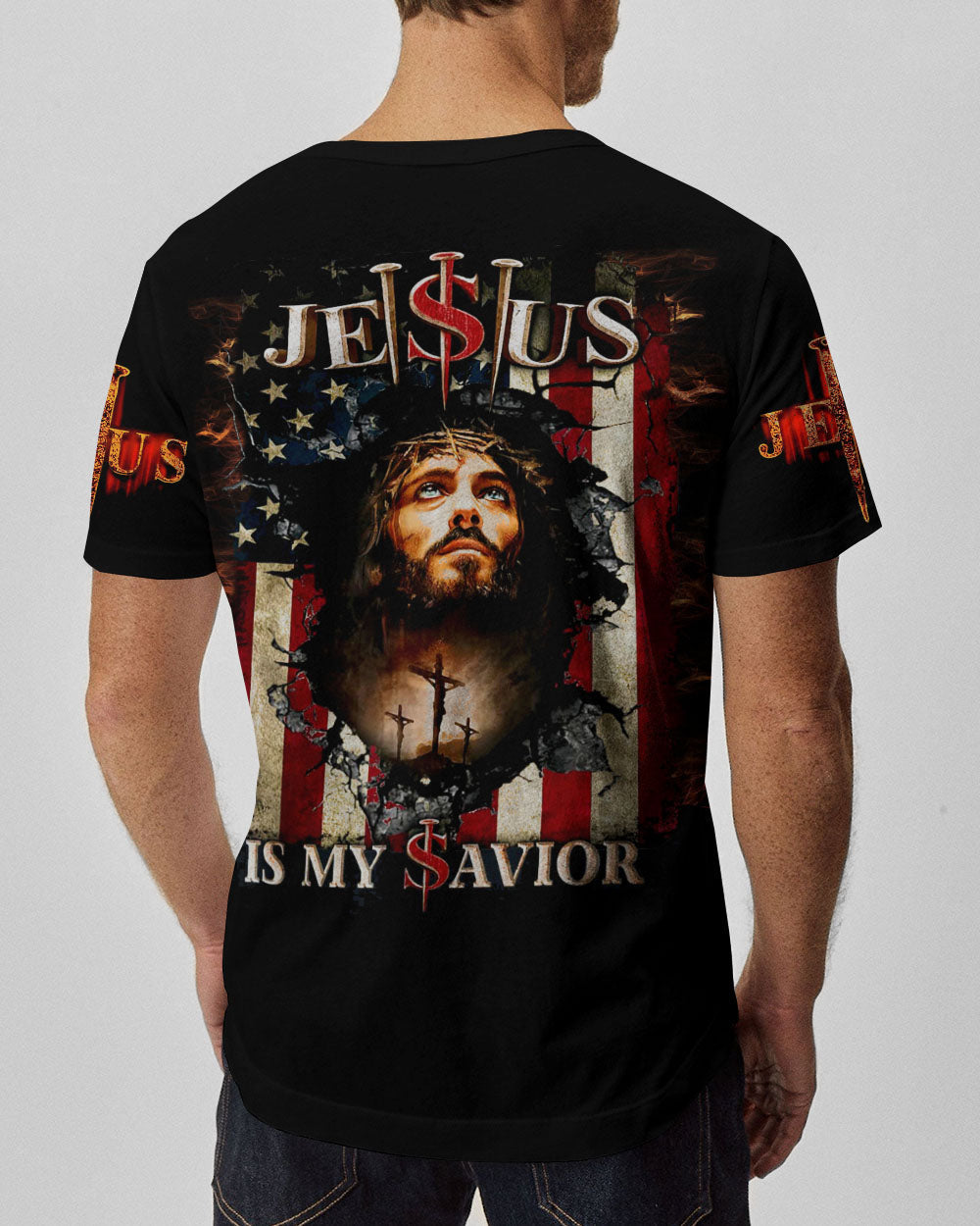 Jesus Is My Savior Crack Flag Men's All Over Print Shirt - Tltw260423