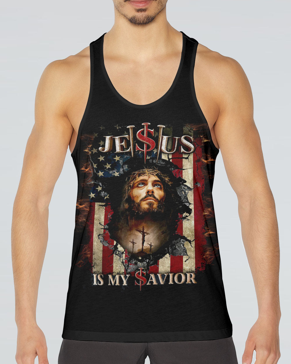 Jesus Is My Savior Crack Flag Men's All Over Print Shirt - Tltw260423