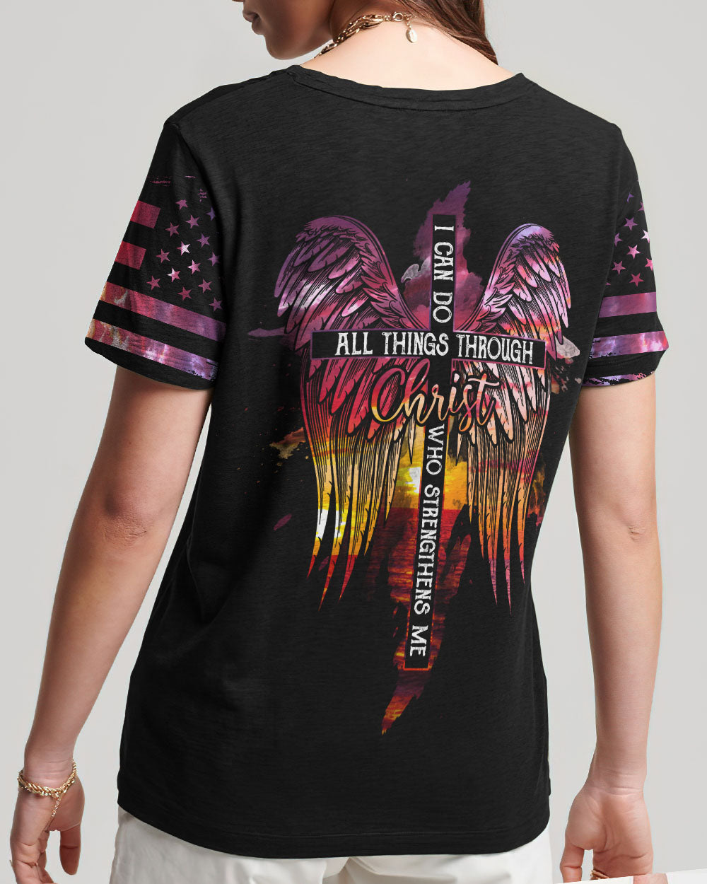 I Can Do All Things Through Christ Sunset Beach Women's All Over Print Shirt - Tlty2506231