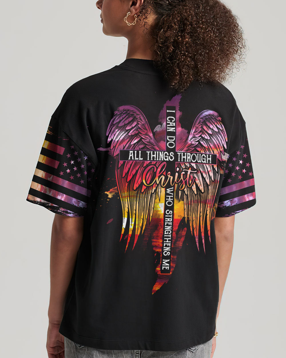 I Can Do All Things Through Christ Sunset Beach Women's All Over Print Shirt - Tlty2506231
