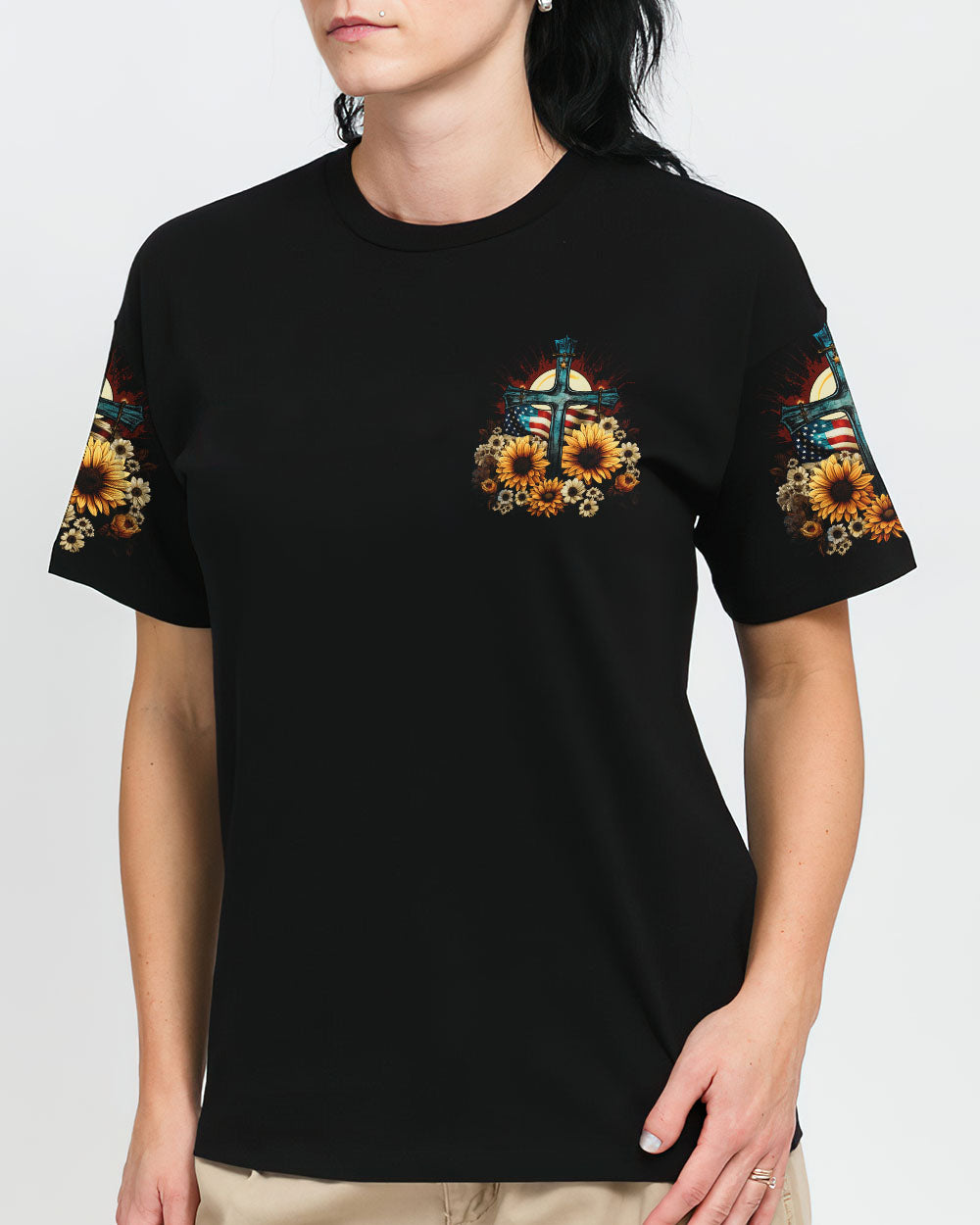 One Nation Under God Women's All Over Print Shirt - Ty2406231