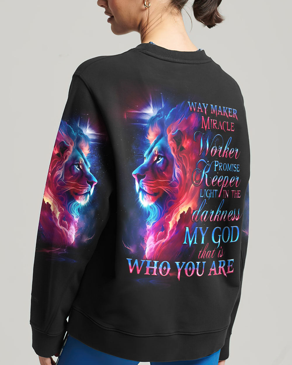 Way Maker Miracle Worker Lion Women's All Over Print Shirt - Tlno04407233