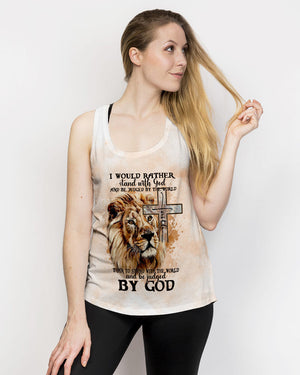 I Would Rather Stand With God Painting Lion Women's All Over Print Shirt - Tltm2406237
