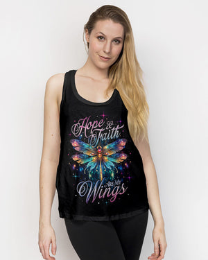 Hope And Faith Are My Wings Dragonfly Women's All Over Print Shirt - Ty0307232