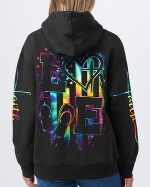 Love Faith Tie Dye Flag Women's All Over Print Shirt - Ty2506237