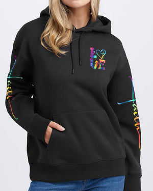 Love Faith Tie Dye Flag Women's All Over Print Shirt - Ty2506237