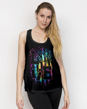 Love Faith Tie Dye Flag Women's All Over Print Shirt - Ty2506237