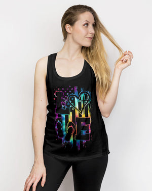 Love Faith Tie Dye Flag Women's All Over Print Shirt - Ty2506237
