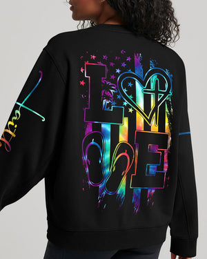 Love Faith Tie Dye Flag Women's All Over Print Shirt - Ty2506237
