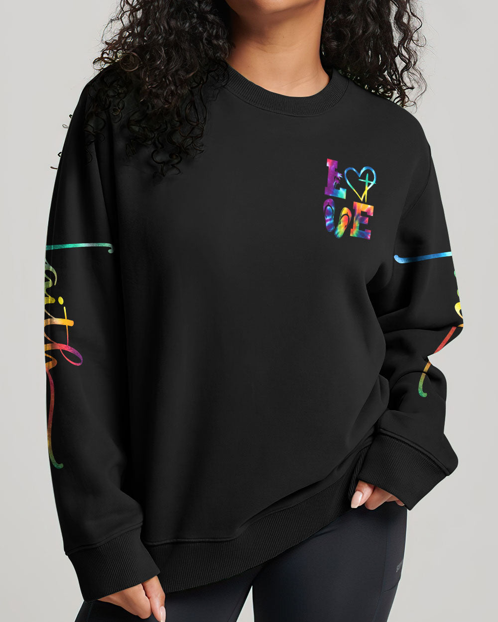 Love Faith Tie Dye Flag Women's All Over Print Shirt - Ty2506237
