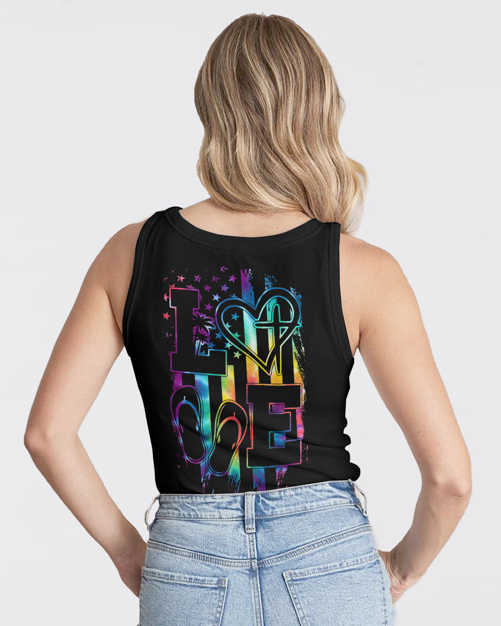 Love Faith Tie Dye Flag Women's All Over Print Shirt - Ty2506237