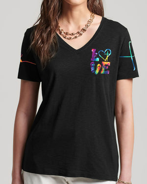 Love Faith Tie Dye Flag Women's All Over Print Shirt - Ty2506237