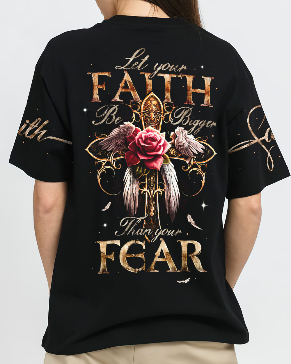 Let Your Faith Be Bigger Than Your Fear Women's All Over Print Shirt - Ty2606231