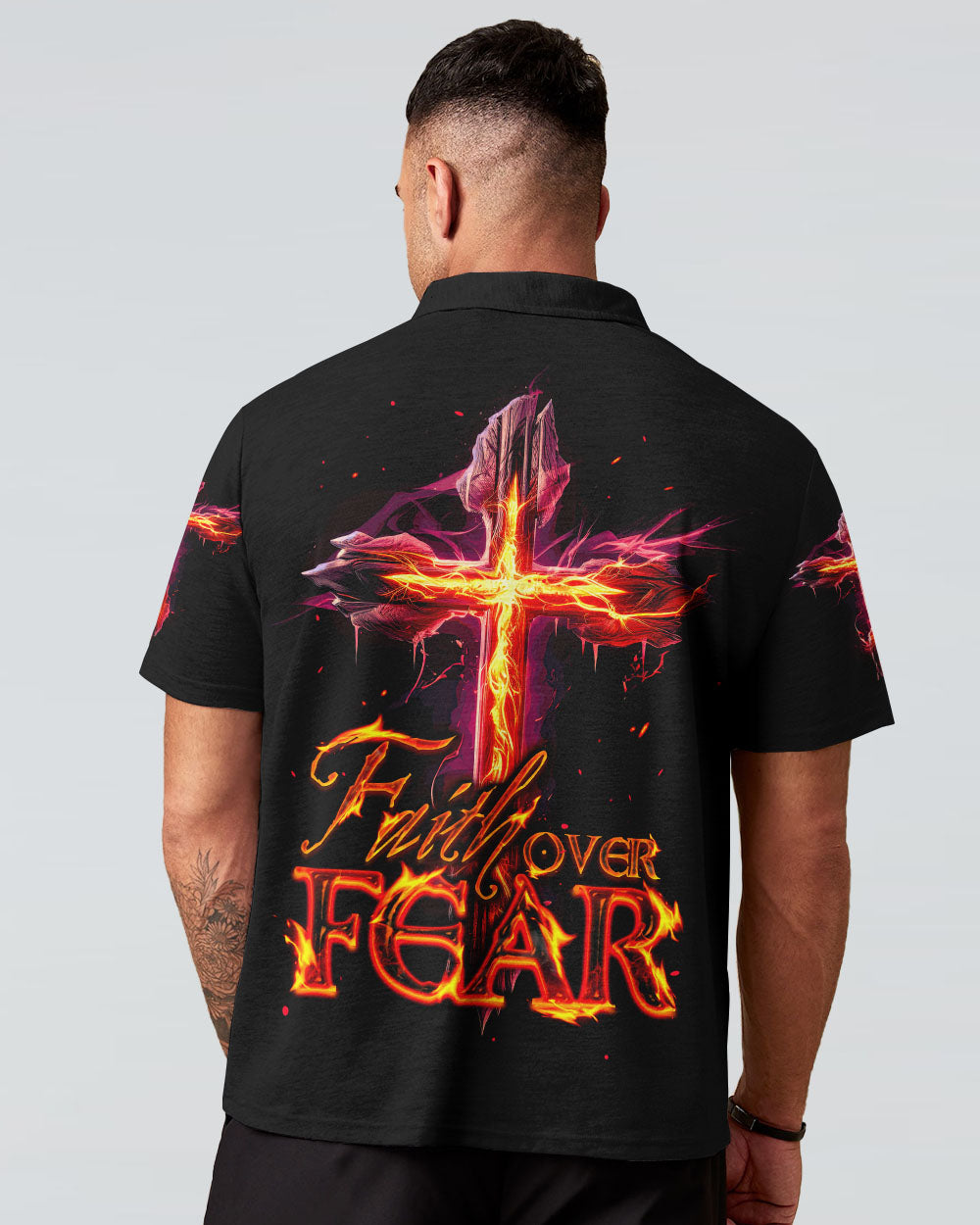 Faith Over Fear Men's All Over Print Shirt - Ty2906231