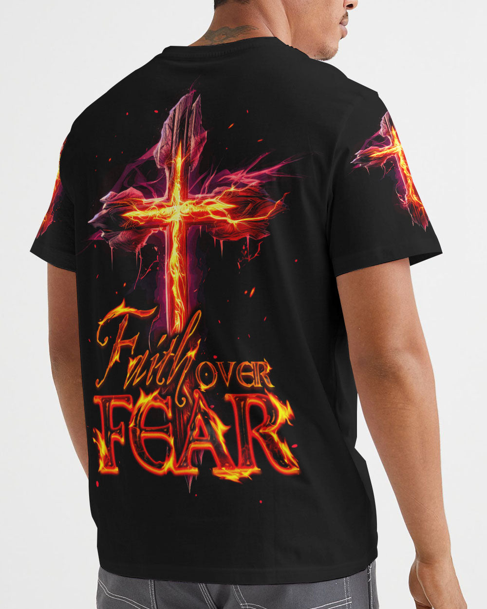 Faith Over Fear Men's All Over Print Shirt - Ty2906231