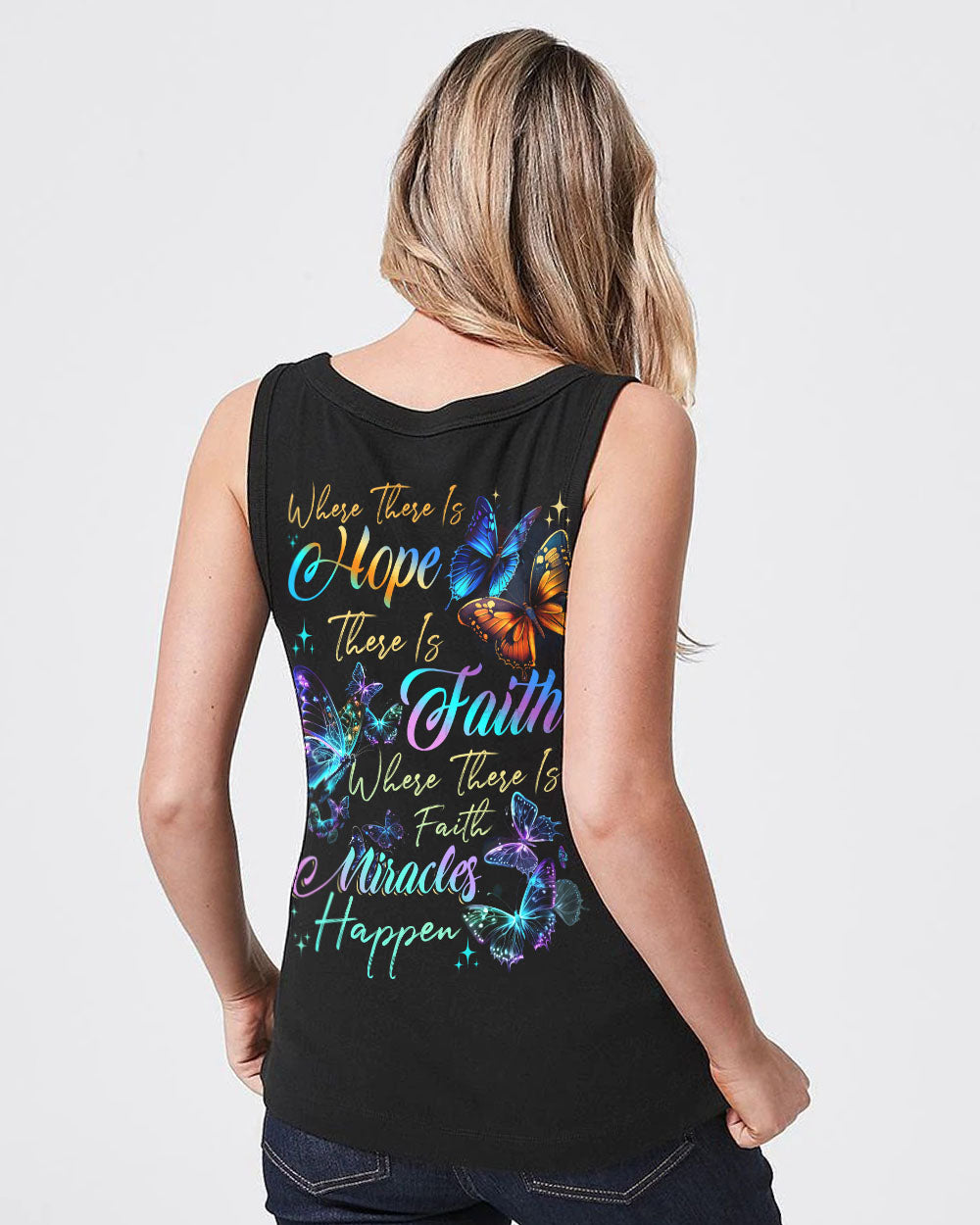 Where There Is Faith Miracles Happen Butterflies Women's All Over Print Shirt - Tytd2706231