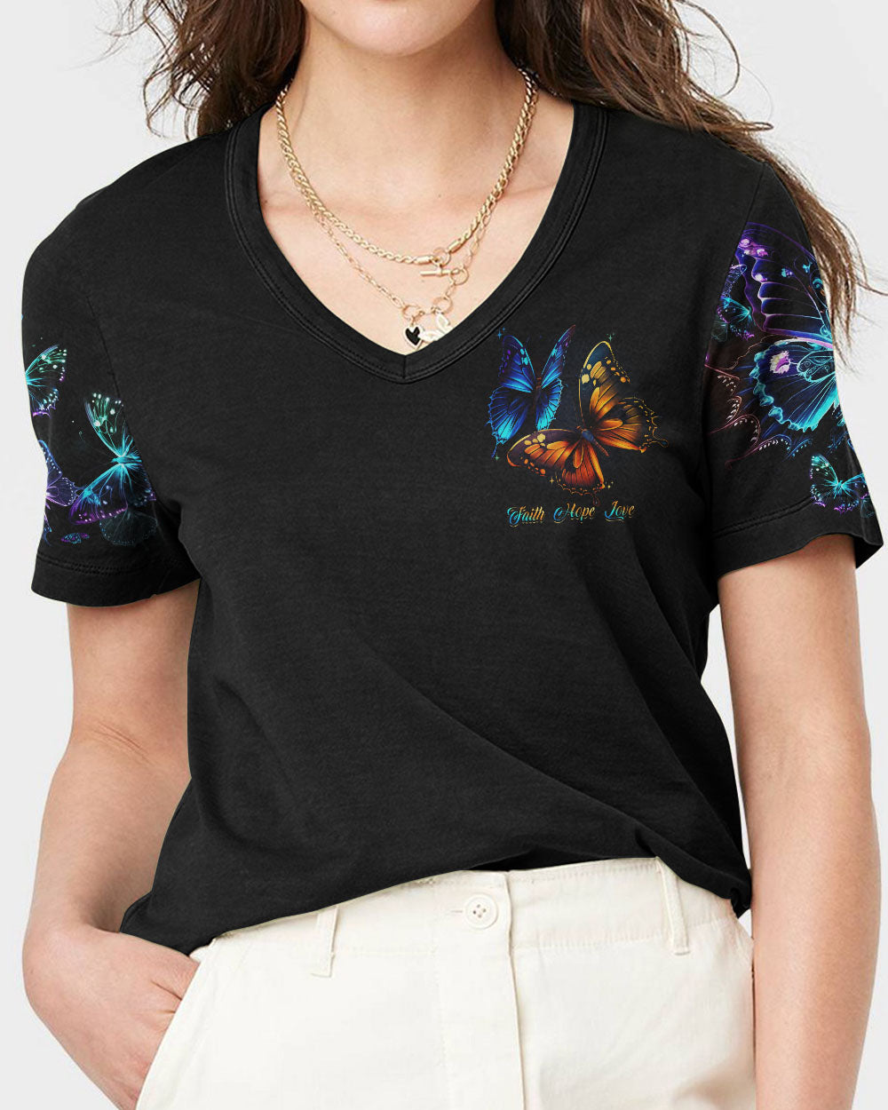 Where There Is Faith Miracles Happen Butterflies Women's All Over Print Shirt - Tytd2706231