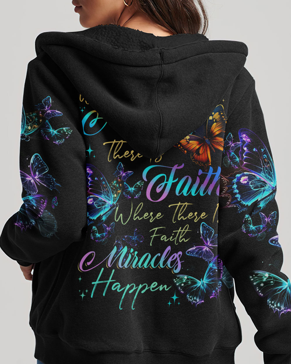Where There Is Faith Miracles Happen Butterflies Women's All Over Print Shirt - Tytd2706231