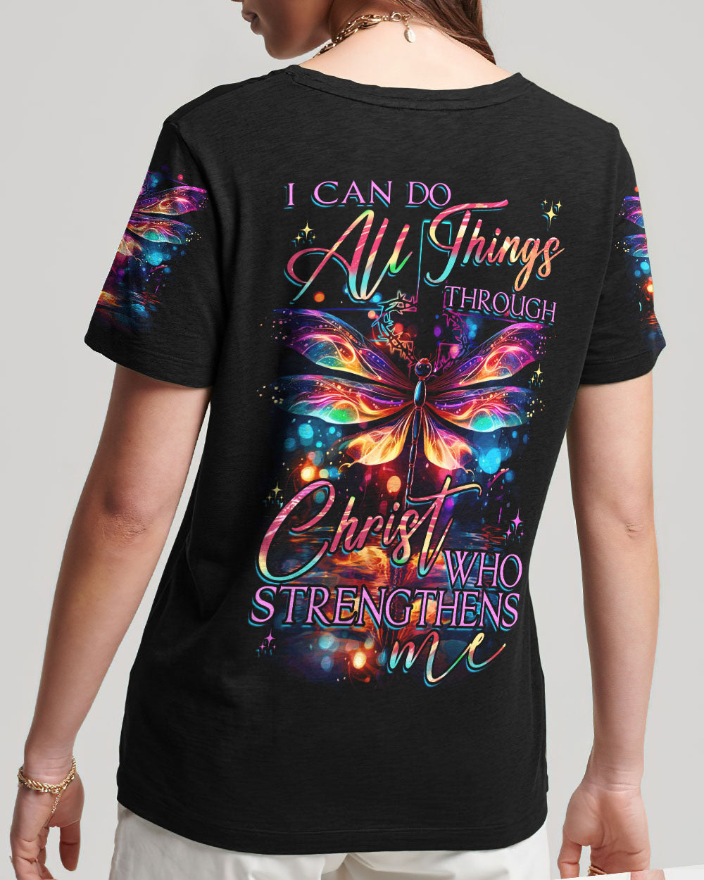 I Can Do All Things Dragonflies Women's All Over Print Shirt - Tytd2706232