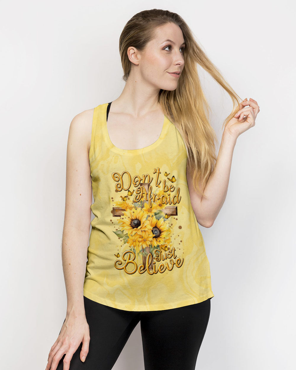 Just Believe Sunflowers Women's All Over Print Shirt - Tytm2606232