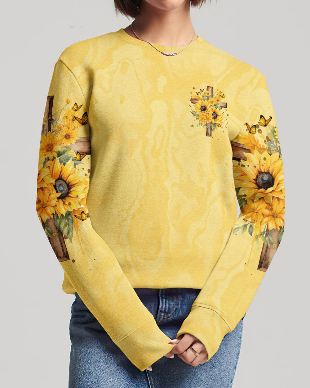 Just Believe Sunflowers Women's All Over Print Shirt - Tytm2606232