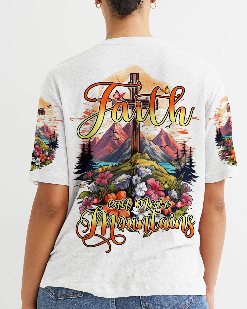 Faith Can Move Mountains Women's All Over Print Shirt - Tytm2606234