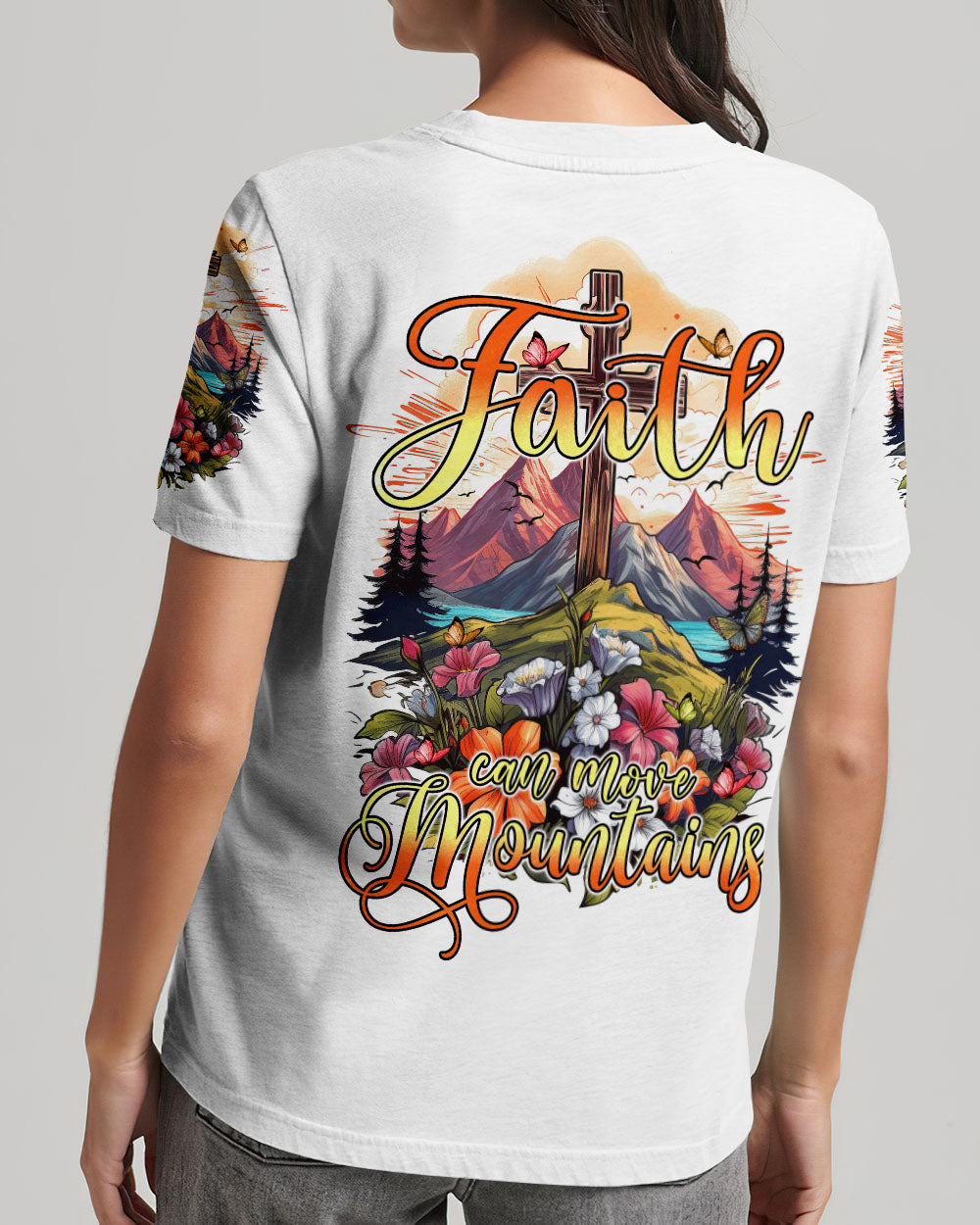 Faith Can Move Mountains Women's All Over Print Shirt - Tytm2606234