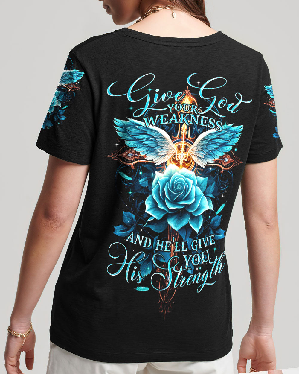 He'll Give You His Strength Women's All Over Print Shirt - Tytm2706234
