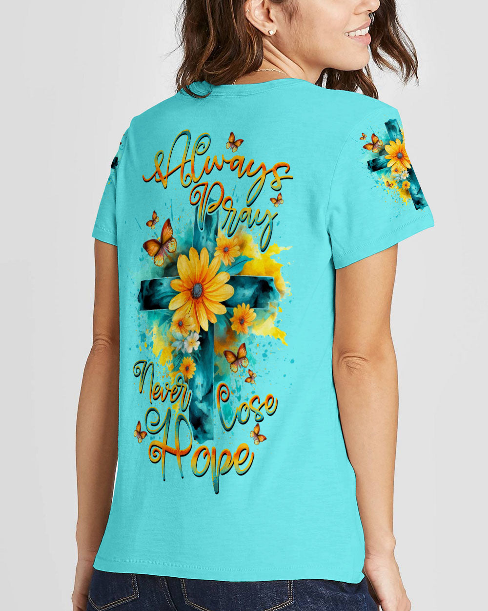 Always Pray Never Lose Hope Cross Women's All Over Print Shirt - Yhdu0307234