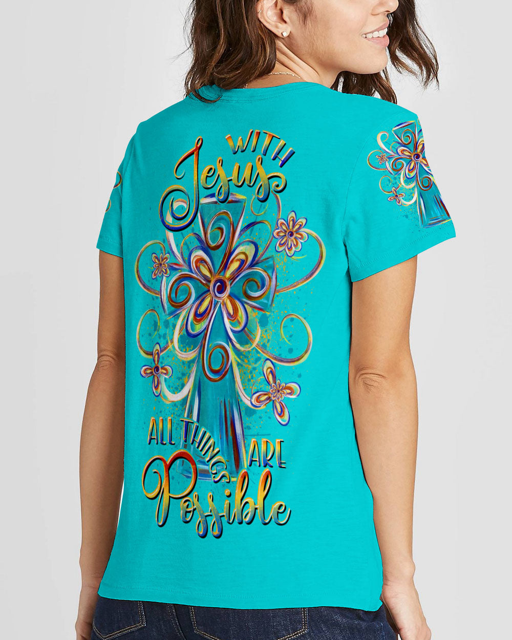 With Jesus All Things Are Possible Women's All Over Print Shirt - Yhdu0407234