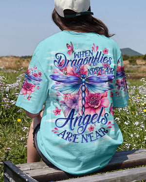 When Dragonflies Appear Angels Are Near Women's All Over Print Shirt - Tlno0909233