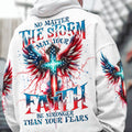 No Matter The Storm Cross Wings Men's All Over Print Shirt - Tlno1601243