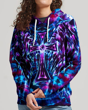 Faith In Light Wing Cross Swirl Women's All Over Print Shirt - Ri3103261