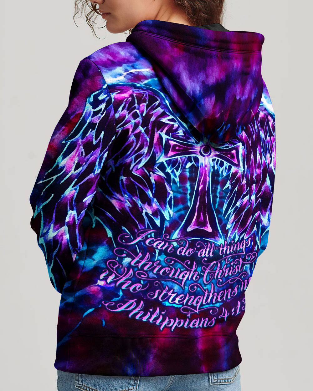 Faith In Light Wing Cross Swirl Women's All Over Print Shirt - Ri3103261
