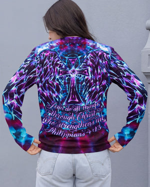 Faith In Light Wing Cross Swirl Women's All Over Print Shirt - Ri3103261