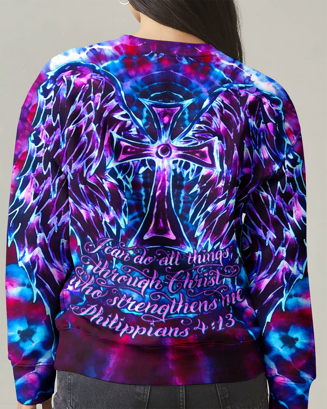 Faith In Light Wing Cross Swirl Women's All Over Print Shirt - Ri3103261
