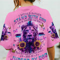 I Would Rather Stand With God Lion Women's All Over Print Shirt - Tlno1304244