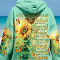 God Says You Are Sunflower Women's All Over Print Shirt - Tlno1103243