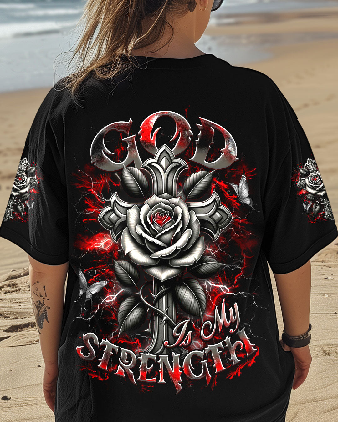 God Is My Strength Women's All Over Print Shirt - Yhdu2103253