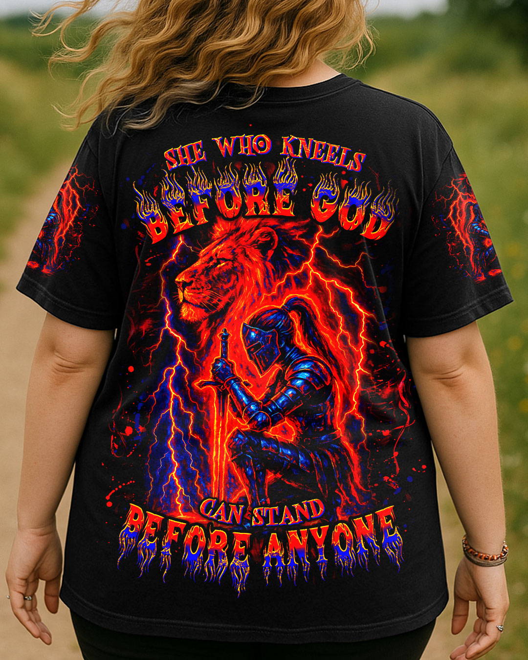 She Who Kneels Before God Women's All Over Print Shirt - Yhdu1607254