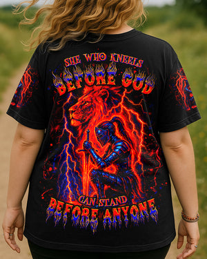 She Who Kneels Before God Women's All Over Print Shirt - Yhdu1607254